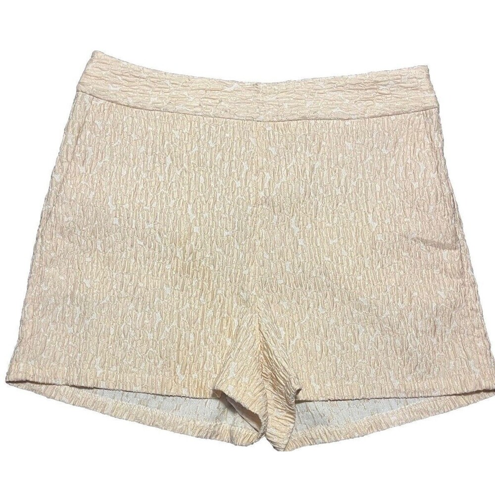 Express High Rise Shorts Size 10 Pale Pink Textured Stretch 2.5” Inseam